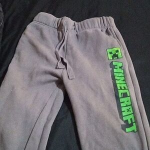 1 or. Boys size 7 MINECRAFT  lite weight joggers, hardly worn, very good shape,t